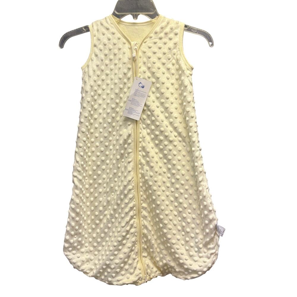 Baby Sleep Sack Pajama - Cream Textured Sleeveless Zipper